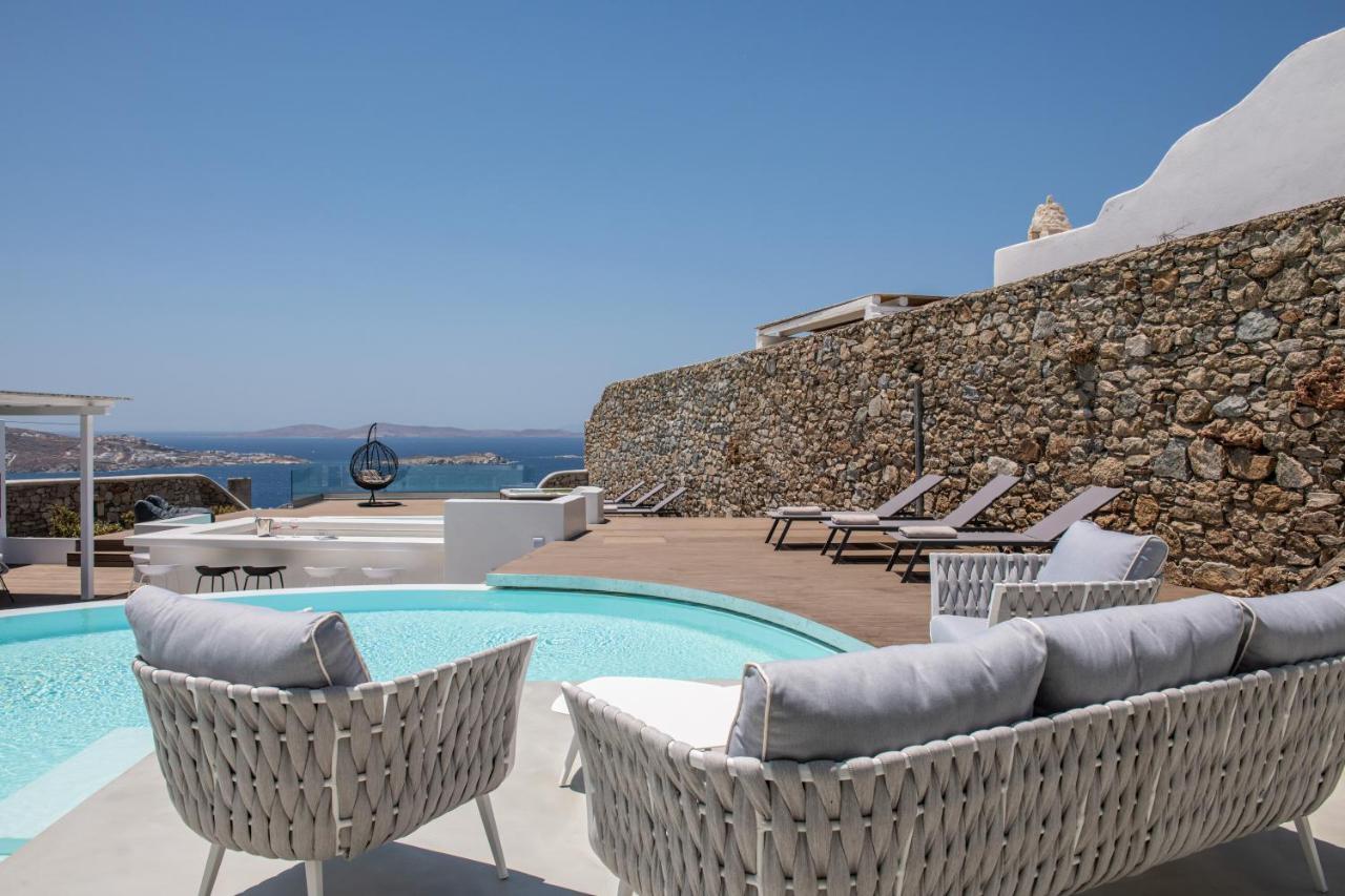 Villa In Mykonos - 6 Bedroom - 1Km From Mykonos Town - Infinity Pool - Sunset View Extérieur photo