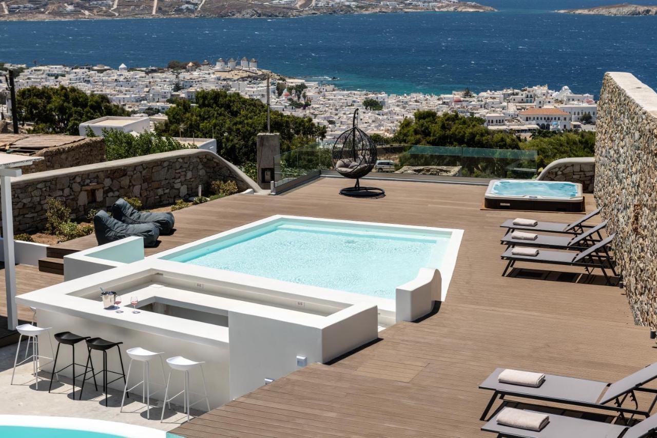 Villa In Mykonos - 6 Bedroom - 1Km From Mykonos Town - Infinity Pool - Sunset View Extérieur photo